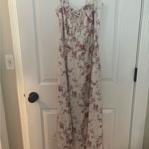 Floral “Milkmaid” Midi Dress